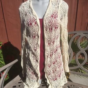 Long Ivory  Cardigan